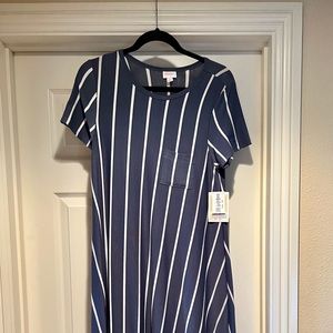 Lularoe Carly blue dress size XS never worn with tags